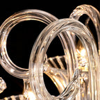 Detail of the champagne gold arm and crystal work