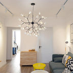 Metal 36-light LED cluster sputnik chandelier, fourth view