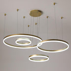 Large aluminium LED circle ring chandelier, sixth product view