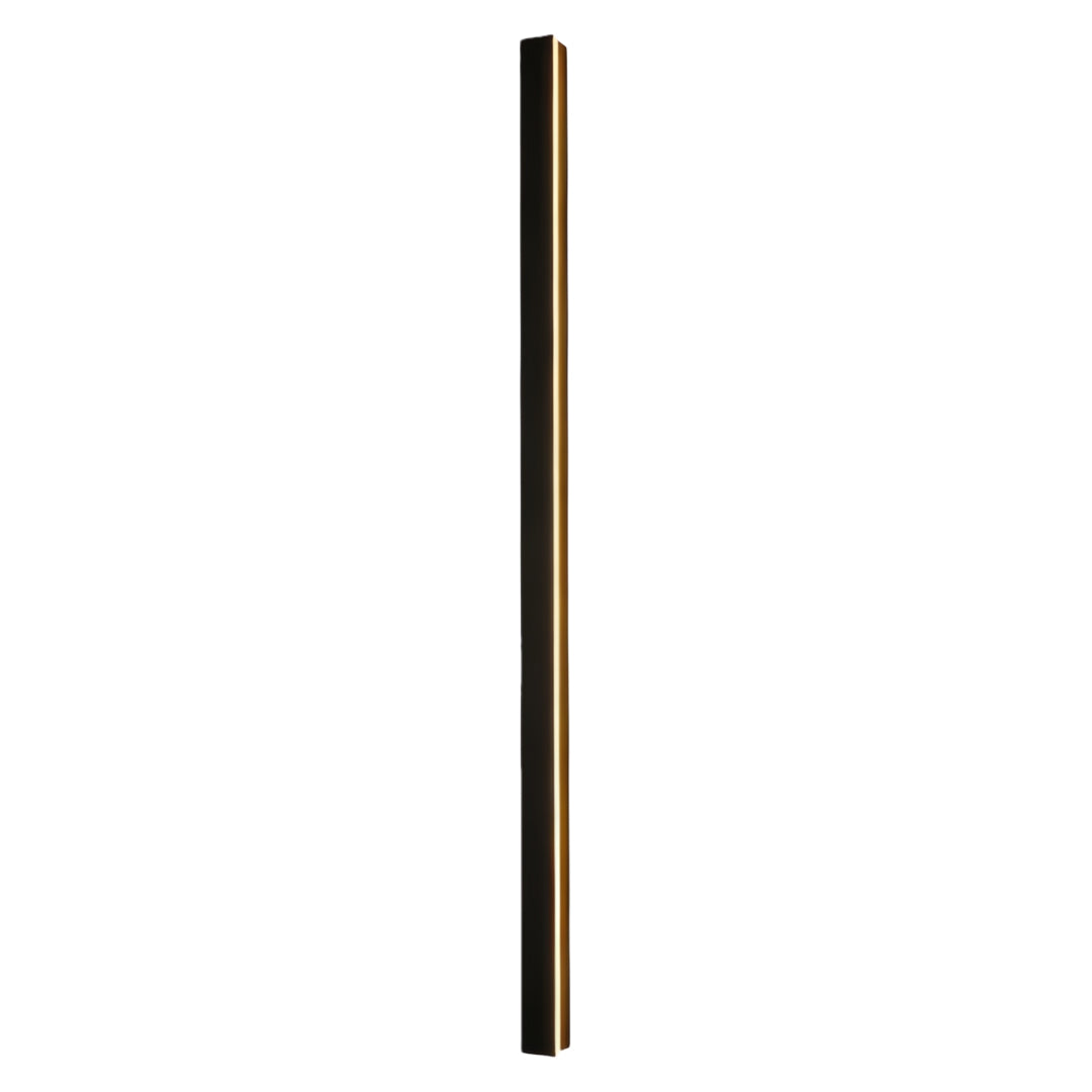 Minimalist Linear Wall Sconce, Slim Black LED Outdoor Light for Facade and Porch, Five Lengths with Dimmable and Tri-Color Modes