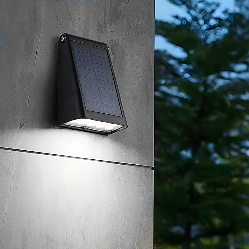 Solar Down Light Wall Sconce, Modern Black Waterproof LED Downlight for Fences, Decks and Entry Walls, Sets of 2 to 30