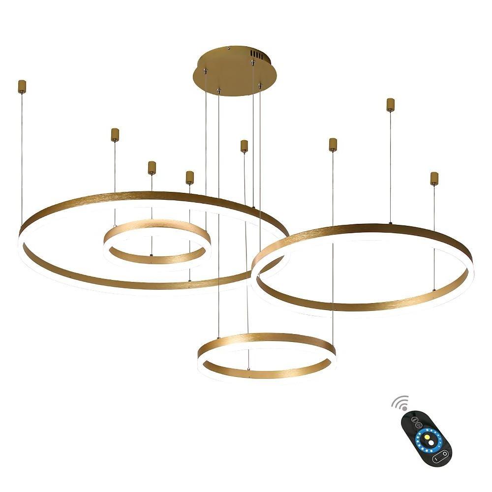 Large aluminium LED circle ring chandelier, seventh product view