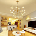 Metal 36-light LED cluster sputnik chandelier, main product view