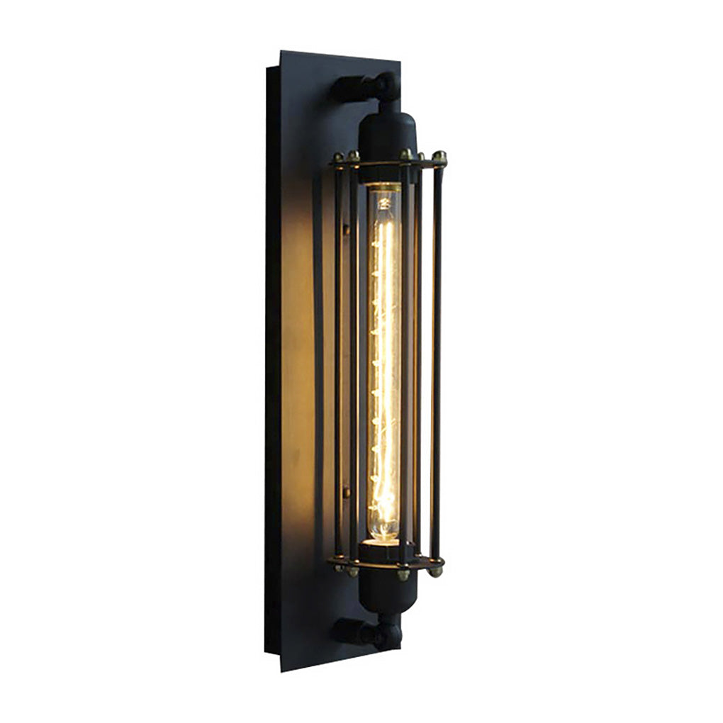 Vintage Industrial Wall Sconce, Black Iron Linear Lamp for Hallways, Bedsides and Exposed-Brick Interiors, Sets of 1 to 30