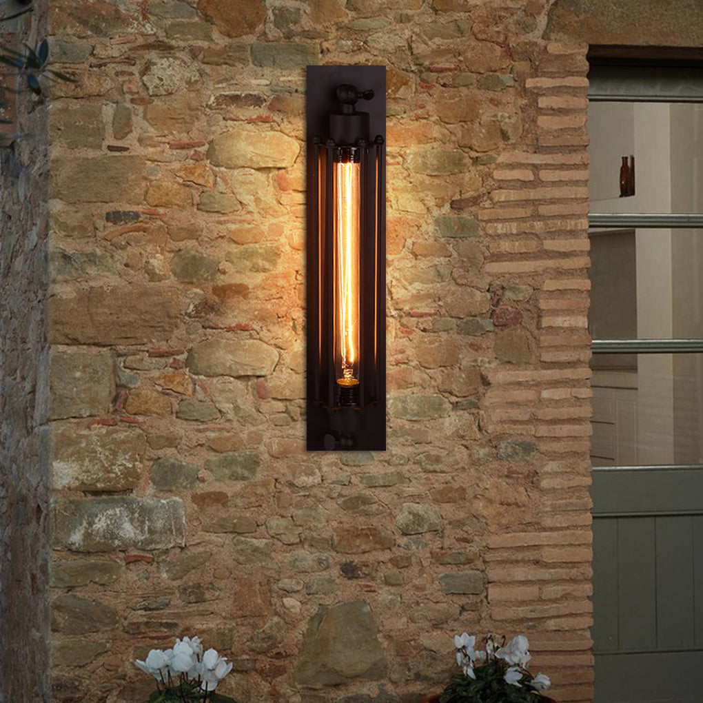 Vintage Industrial Wall Sconce, Black Iron Linear Lamp for Hallways, Bedsides and Exposed-Brick Interiors, Sets of 1 to 30