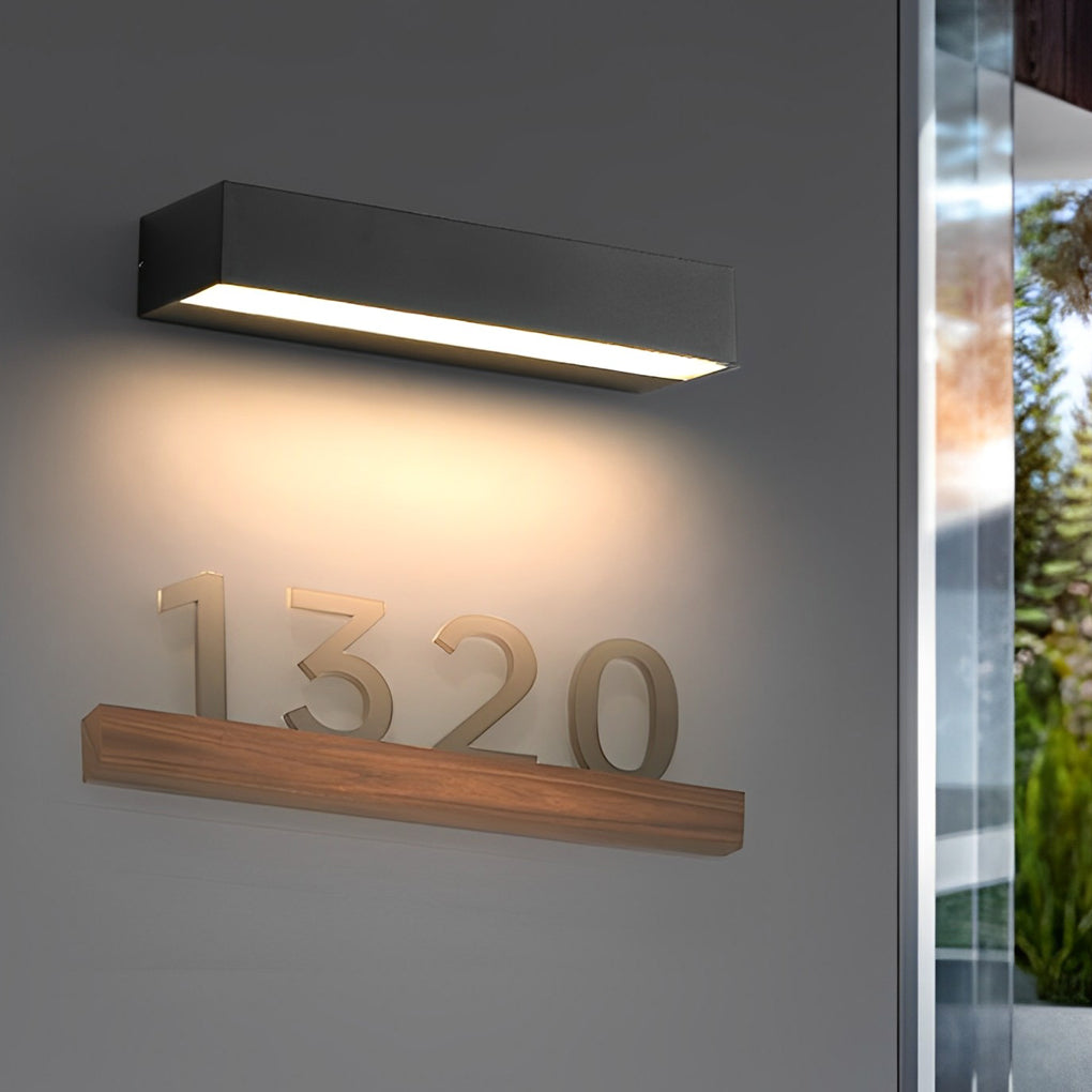 Modern Porch Light Fixture, Waterproof Die-Cast Aluminum LED Door Light for Entryways and House Numbers, Four Lengths