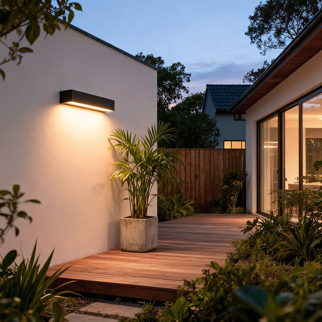 Modern Porch Light Fixture, Waterproof Die-Cast Aluminum LED Door Light for Entryways and House Numbers, Four Lengths