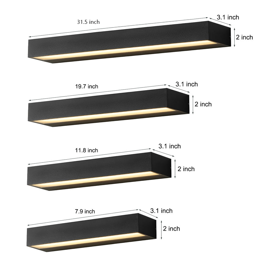 Modern Porch Light Fixture, Waterproof Die-Cast Aluminum LED Door Light for Entryways and House Numbers, Four Lengths