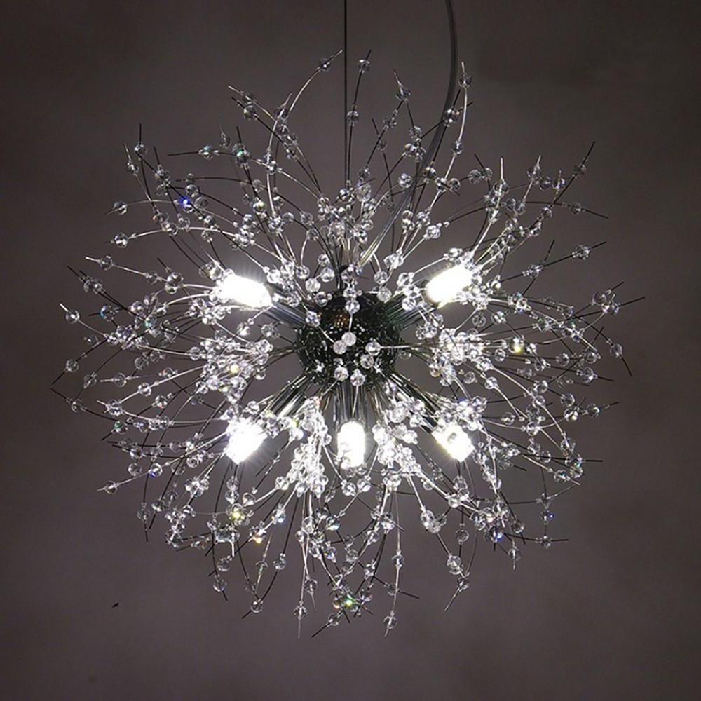 Electroplated metal globe sputnik chandelier, third product view