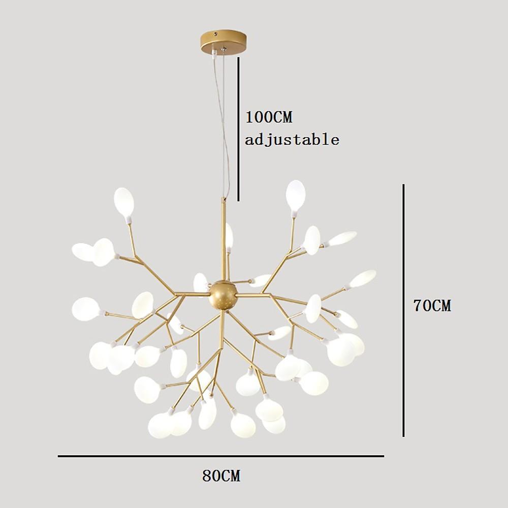 Gold 36-light sputnik chandelier, fifth product view