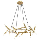 Black metal acrylic sputnik chandelier, third product view