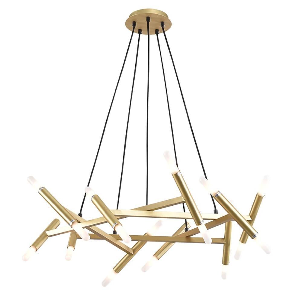 Black metal acrylic sputnik chandelier, third product view