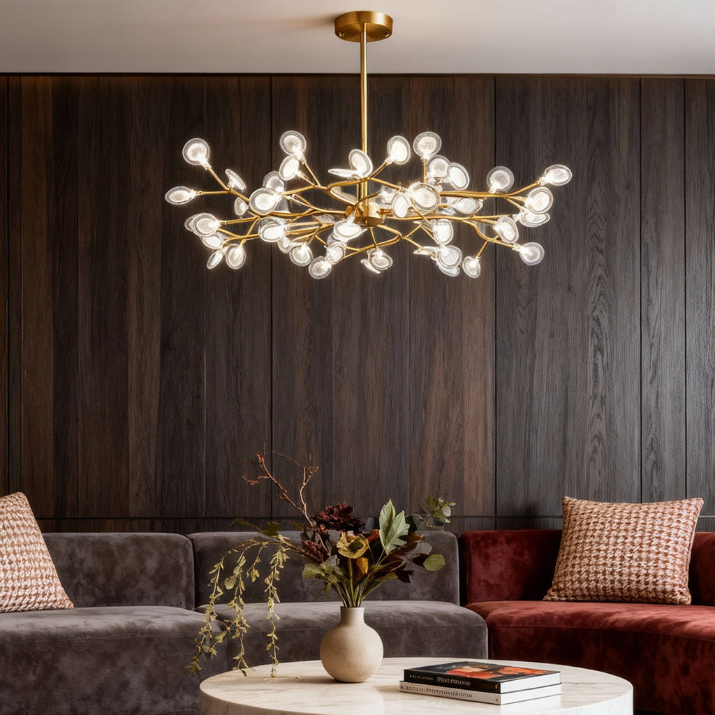 Firefly Pendant Light, Iron and Acrylic Sputnik LED Ceiling Light for Living Room, 27 to 54 Lights