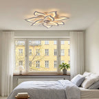 Floral styled decorative ceiling fan with light, product view