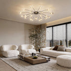Starburst light above a stylish sofa, alternative view