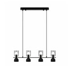 Four-light glass pendant chandelier, product view