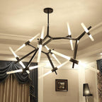 Aluminium 14-light branch sputnik chandelier, fifth product view