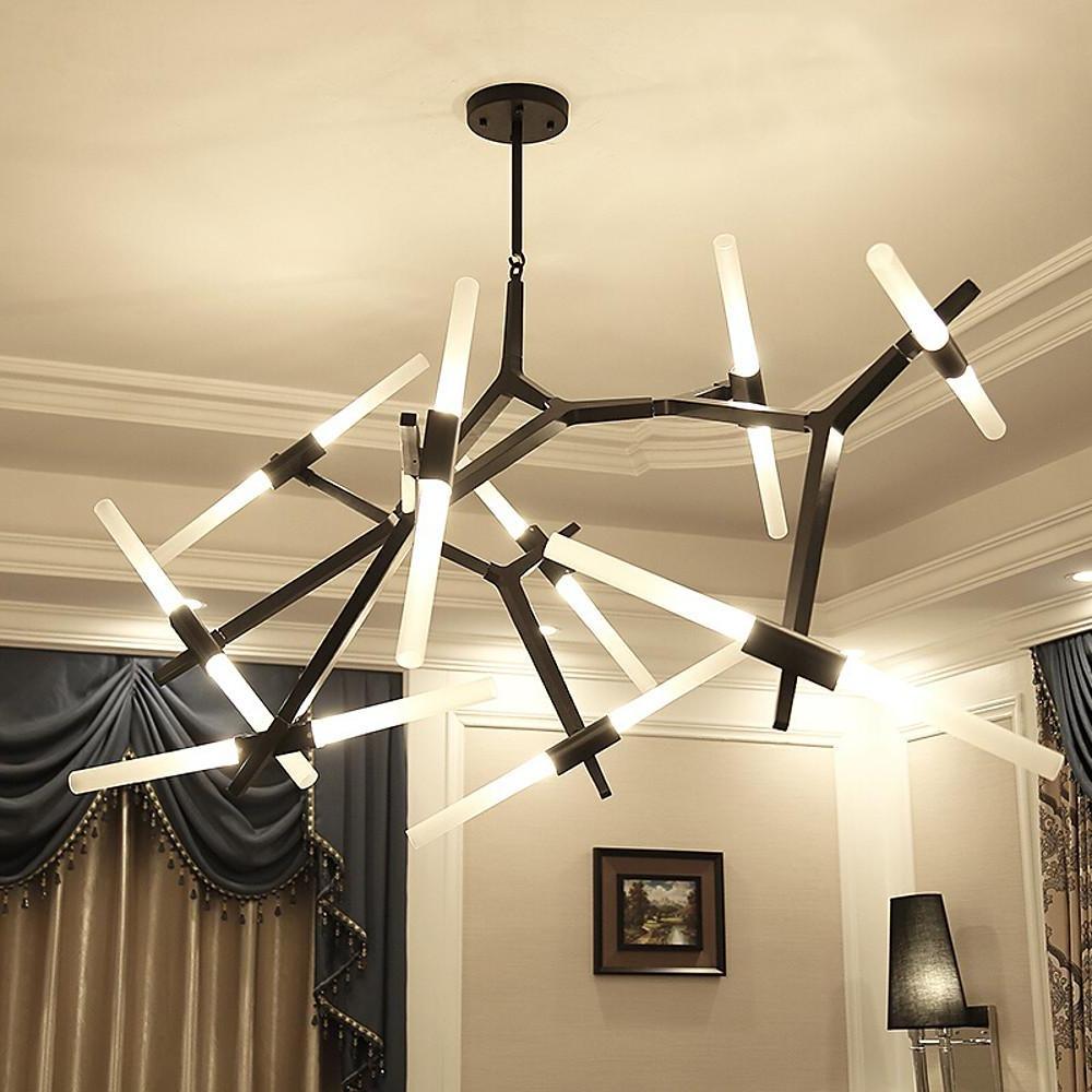 Aluminium 14-light branch sputnik chandelier, fifth product view