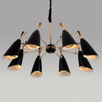 Electroplated metal eight-light Nordic chandelier, fourth view