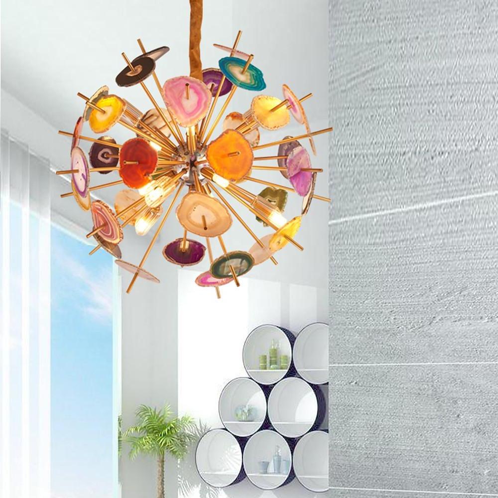 Painted globe cluster pendant chandelier, third product view