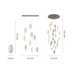 Several cascading crystal chandelier designs shown together