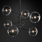 Copper geometric globe chandelier, fourth product view