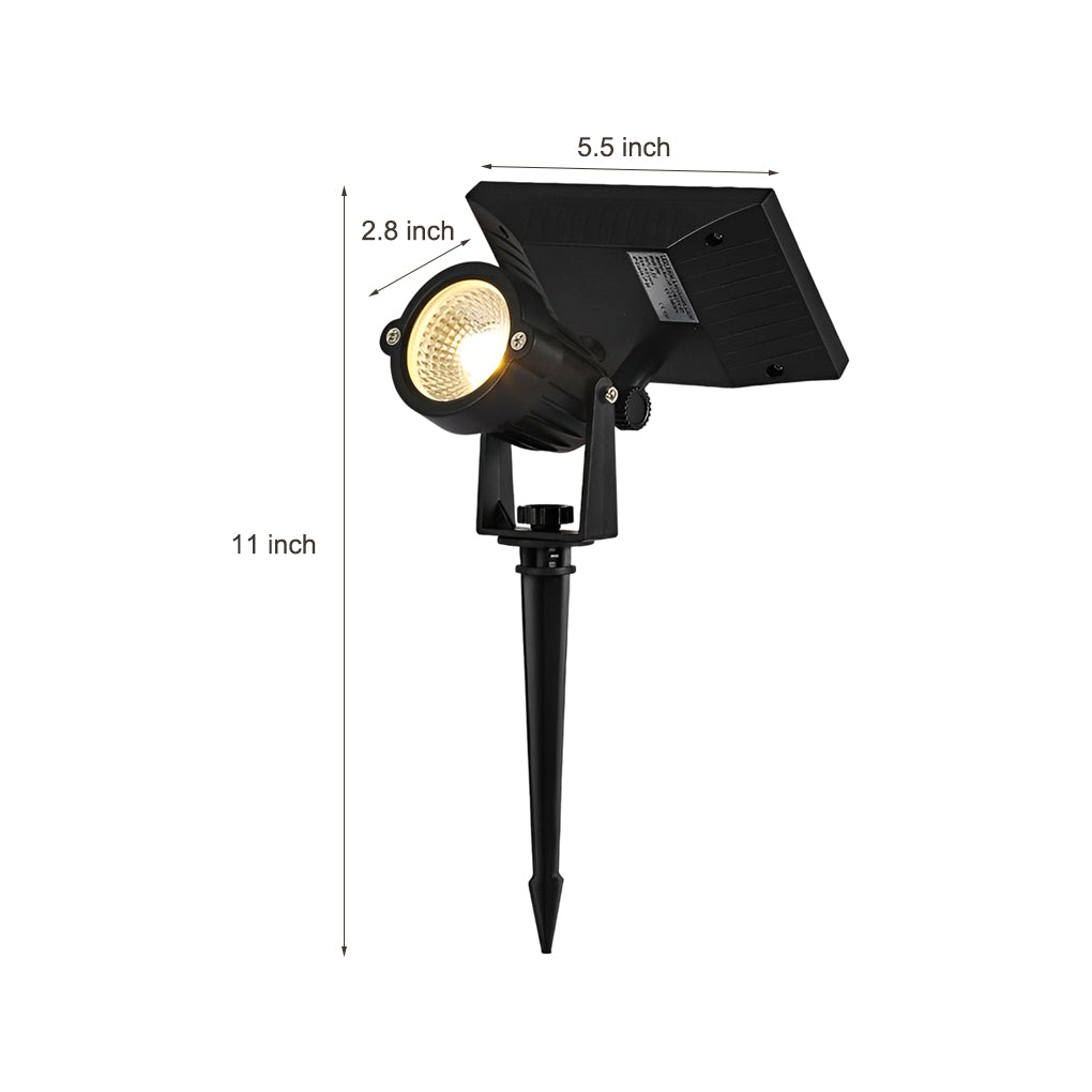Solar Ground Spike Light, Adjustable LED RGB Spotlight for Trees, Gardens, and Landscape Beds, IP65 with 12-Hour Battery Runtime