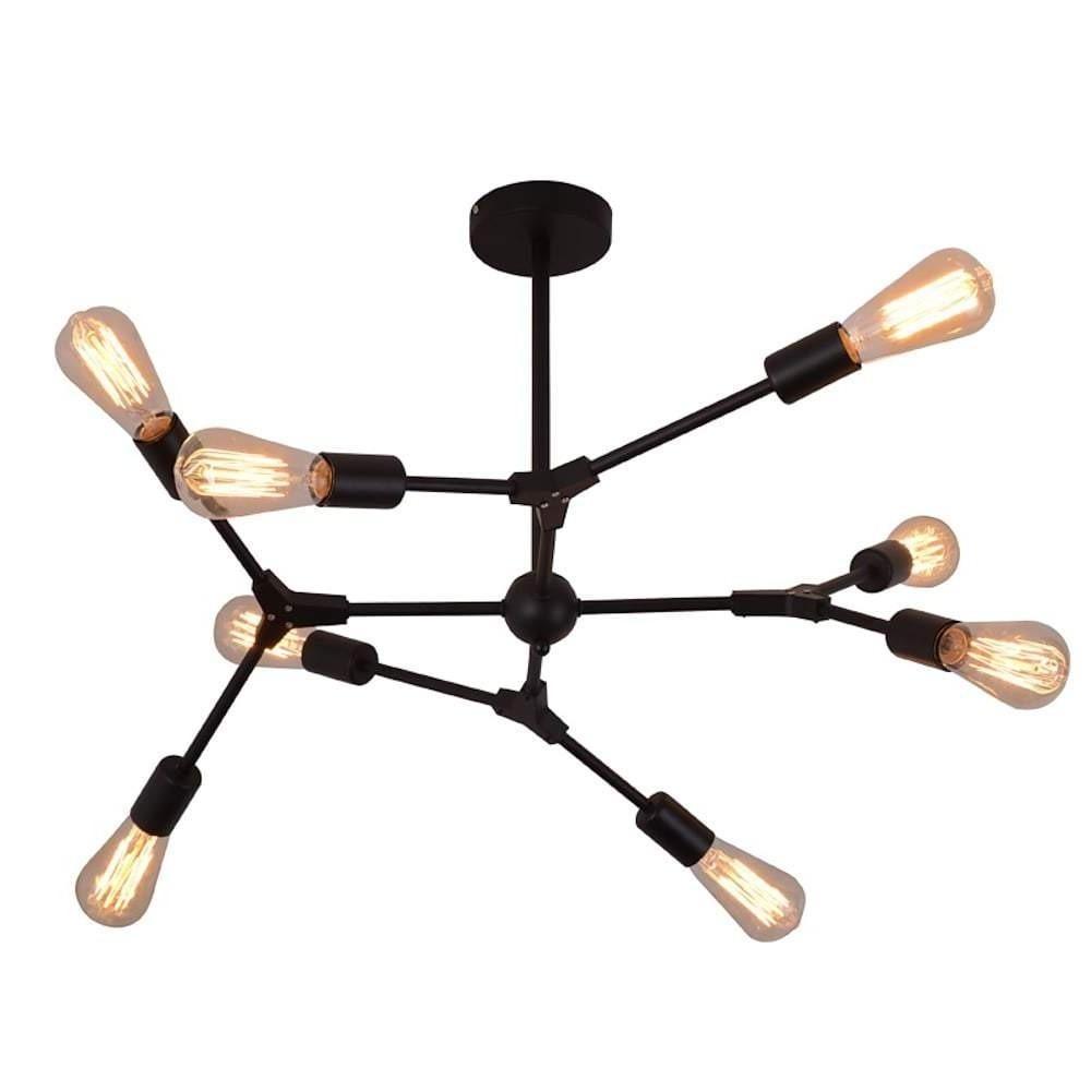 Black metal irregular Nordic chandelier, seventh product view