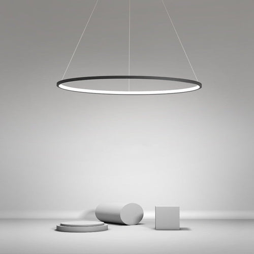 Aluminium LED circle ring chandelier, second product view