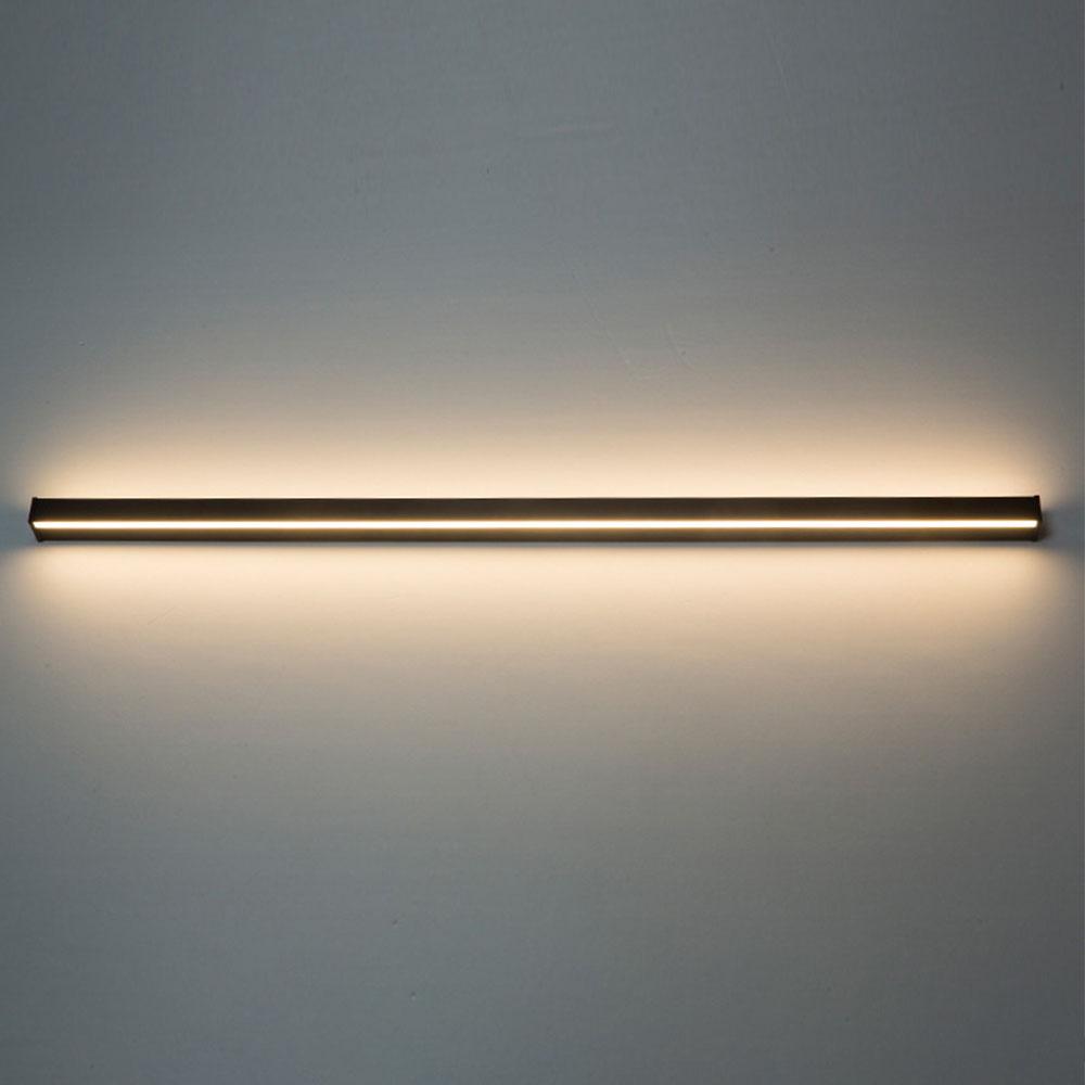 Minimalist Linear Wall Sconce, Slim Black LED Outdoor Light for Facade and Porch, Five Lengths with Dimmable and Tri-Color Modes