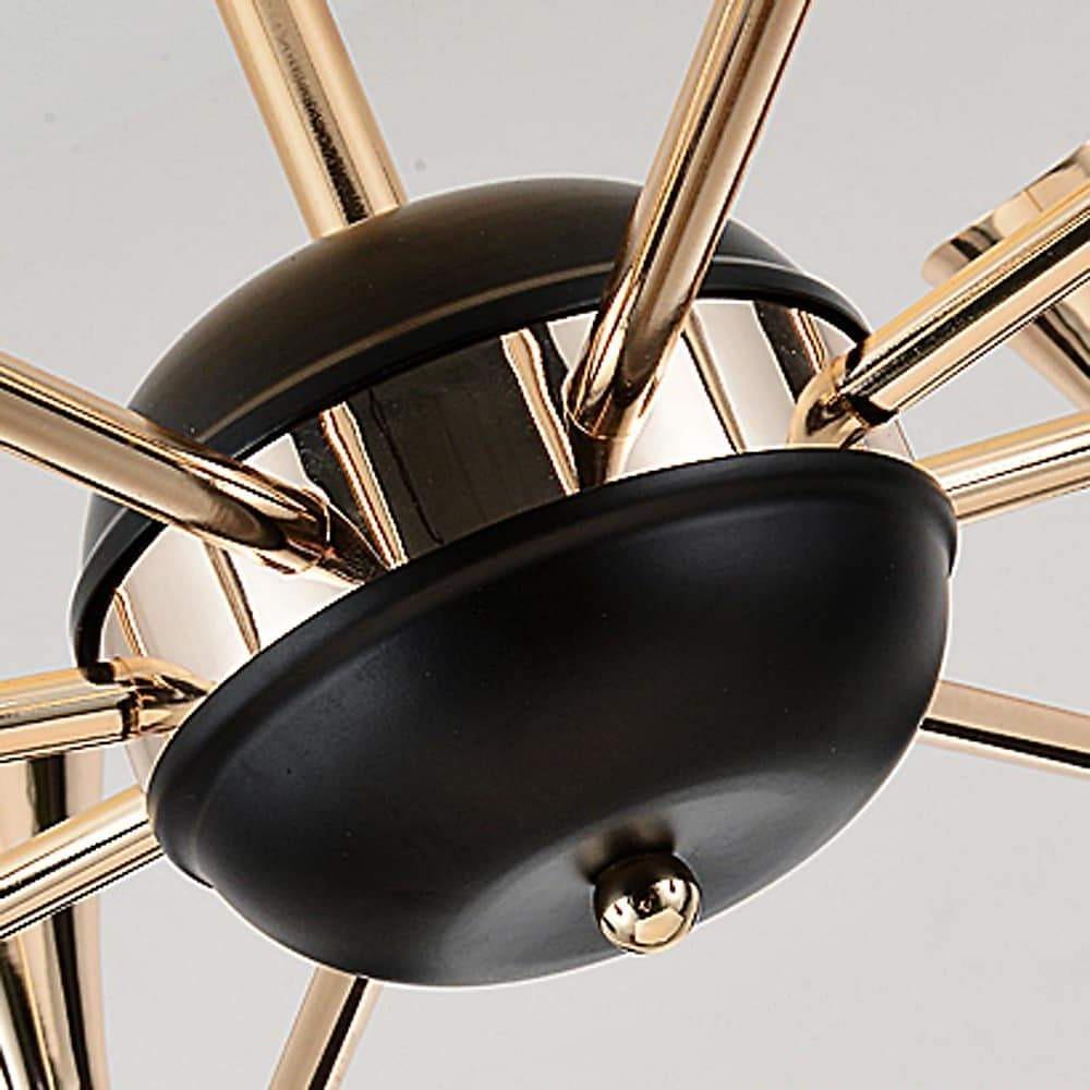 Electroplated metal eight-light Nordic chandelier, ninth view