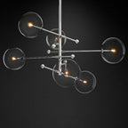Copper geometric globe chandelier, fifth product view