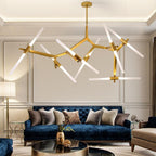 Aluminium 14-light branch sputnik chandelier, fourth product view