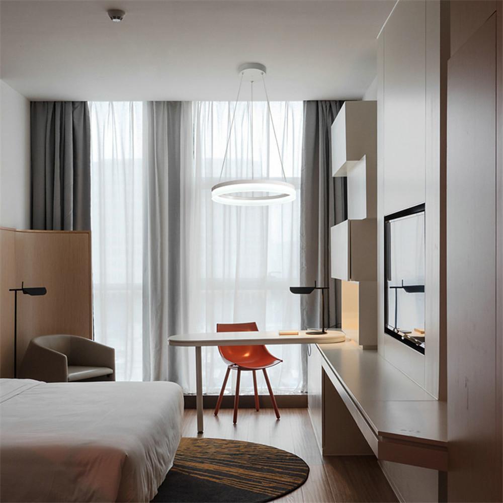 Modern ring pendant light shown from another angle