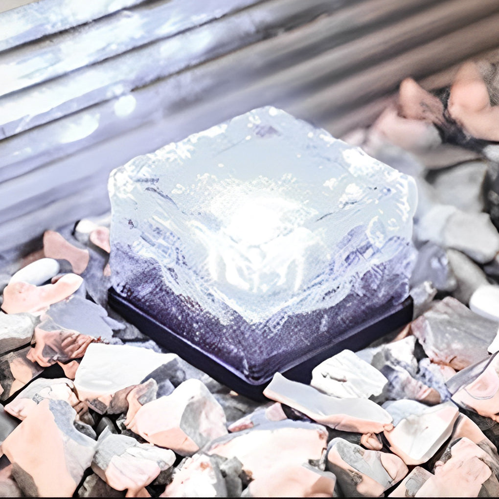 Solar Ice Cube Lights, Crystal-Look Outdoor Step and Path Lights for Decks, Gardens and Pool Surrounds, Sets of 4 to 30