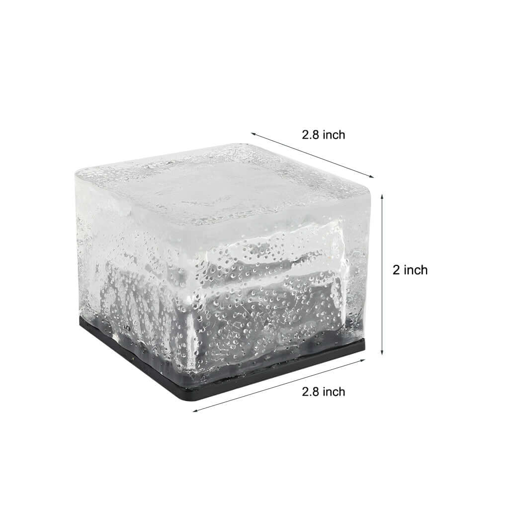 Solar Ice Cube Lights, Crystal-Look Outdoor Step and Path Lights for Decks, Gardens and Pool Surrounds, Sets of 4 to 30