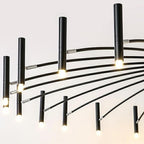 Black 24-light sputnik chandelier, seventh product view