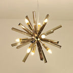 Metal nine-light starburst island pendant, third product view