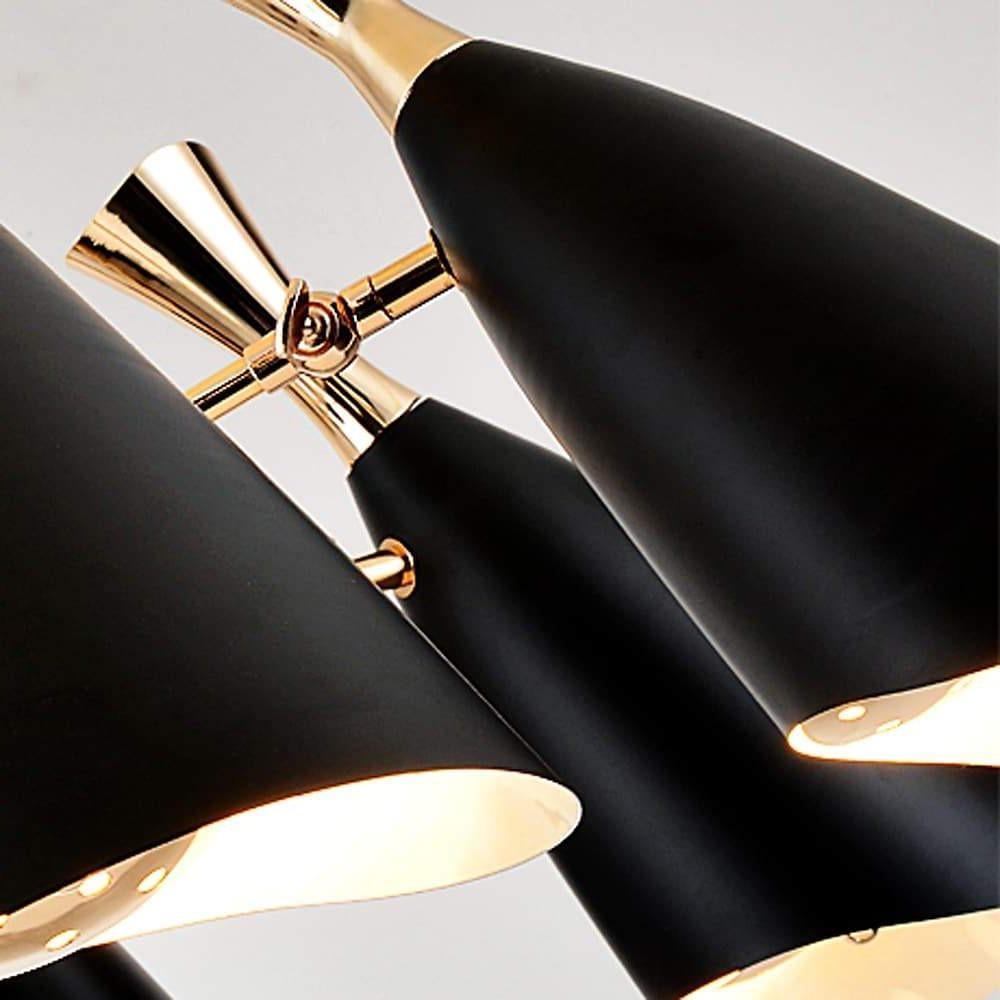 Electroplated metal eight-light Nordic chandelier, eighth view