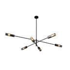 Copper linear sputnik chandelier, eighth product view