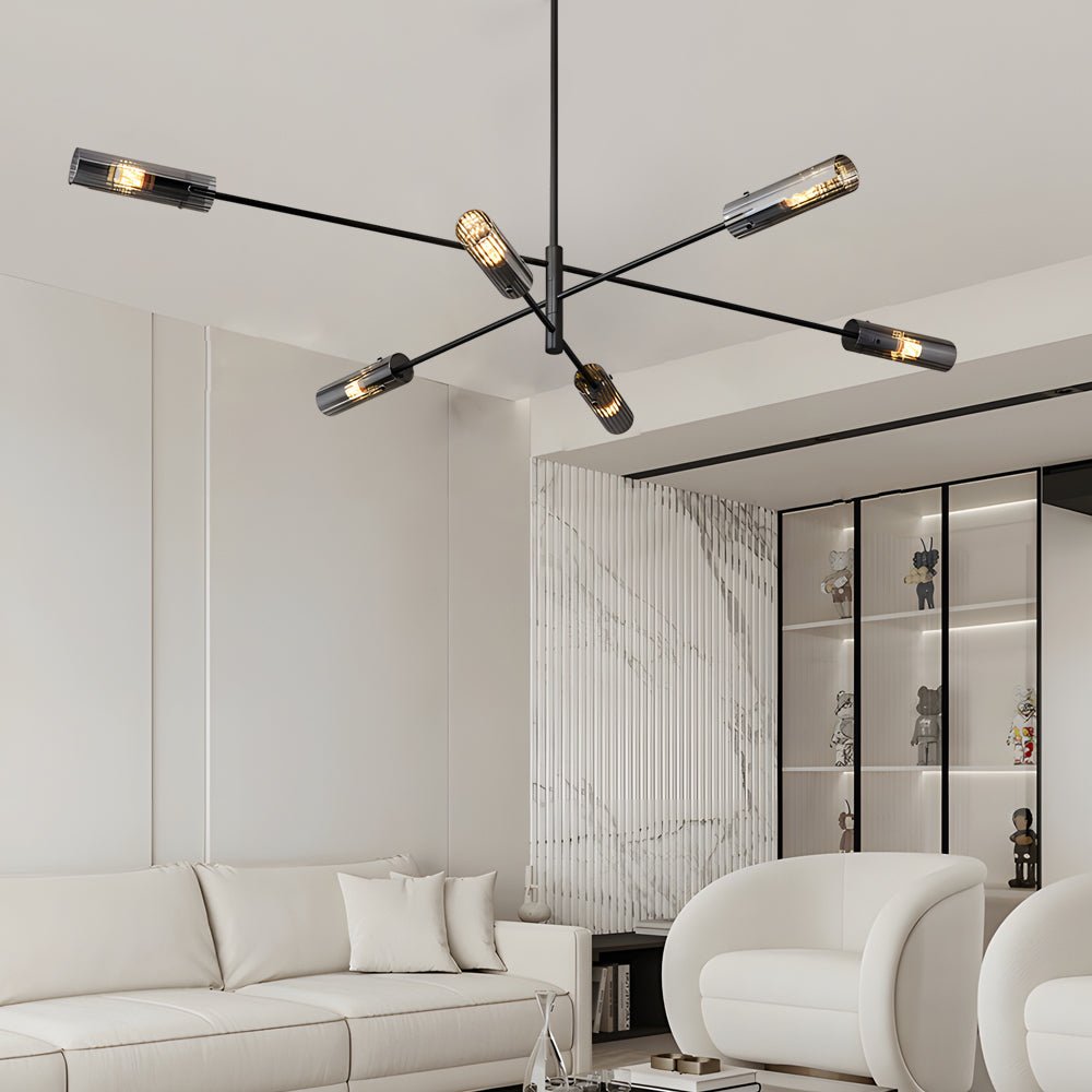 Copper linear sputnik chandelier, third product view