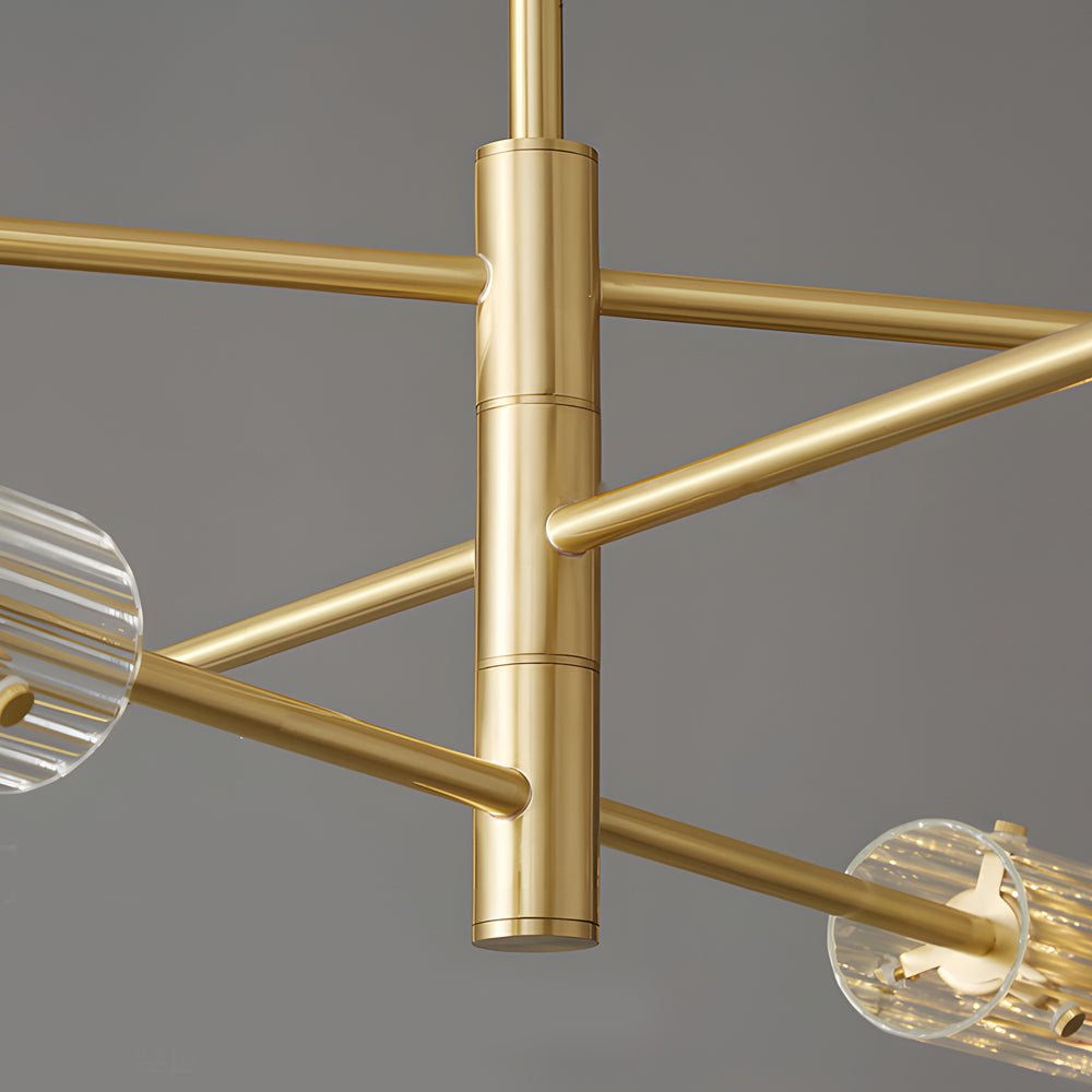 Copper linear sputnik chandelier, sixth product view