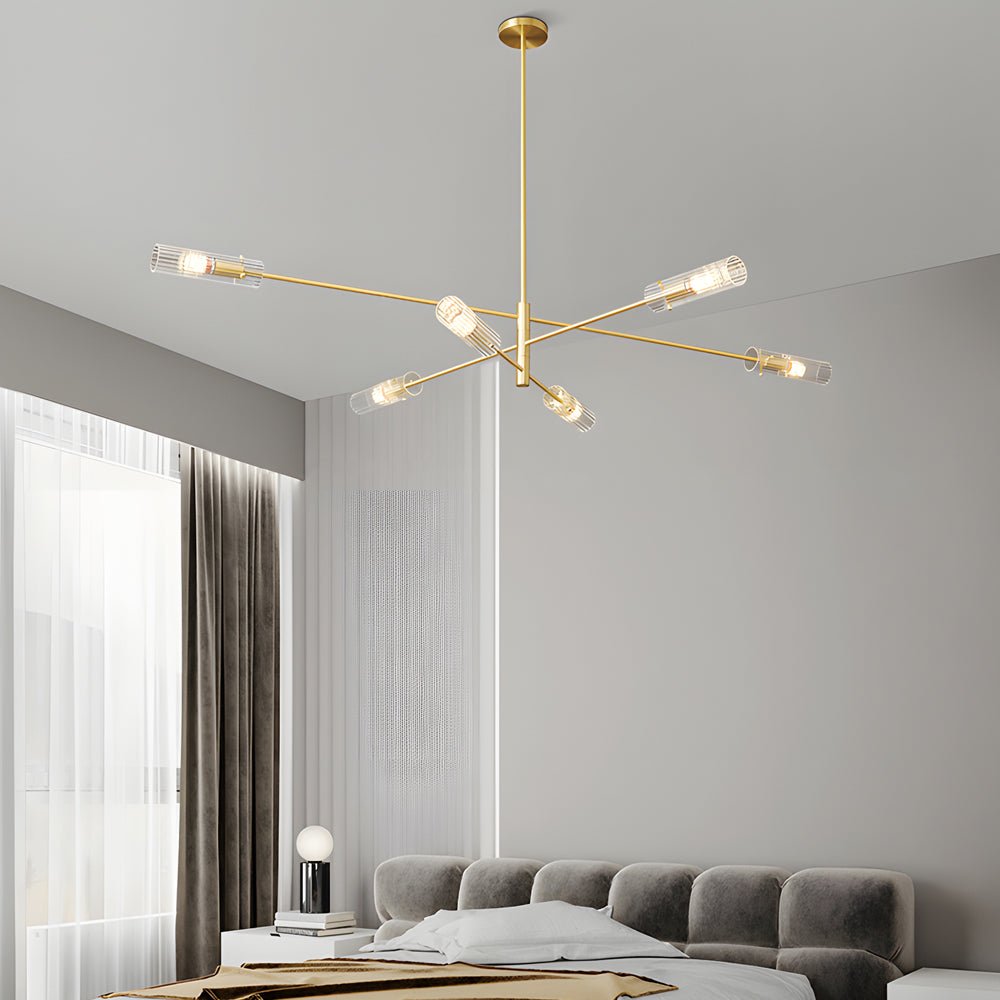 Copper linear sputnik chandelier, second product view