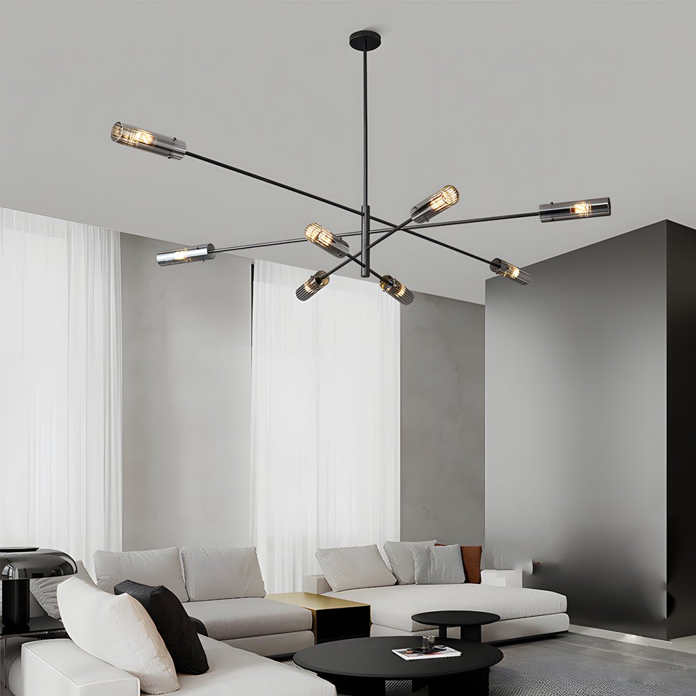 Copper linear sputnik chandelier, main product view