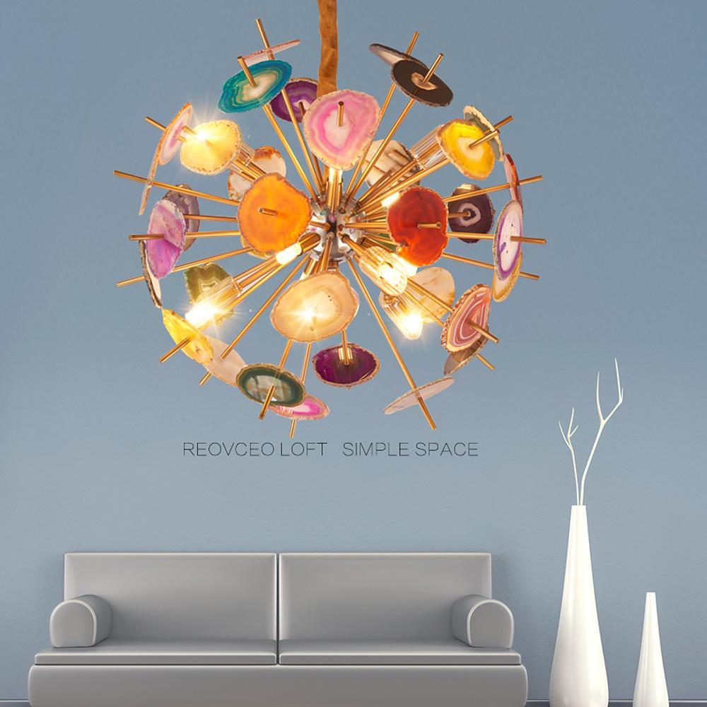 Painted globe cluster pendant chandelier, second product view