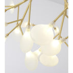 Copper and glass 45-light starburst chandelier, tenth view
