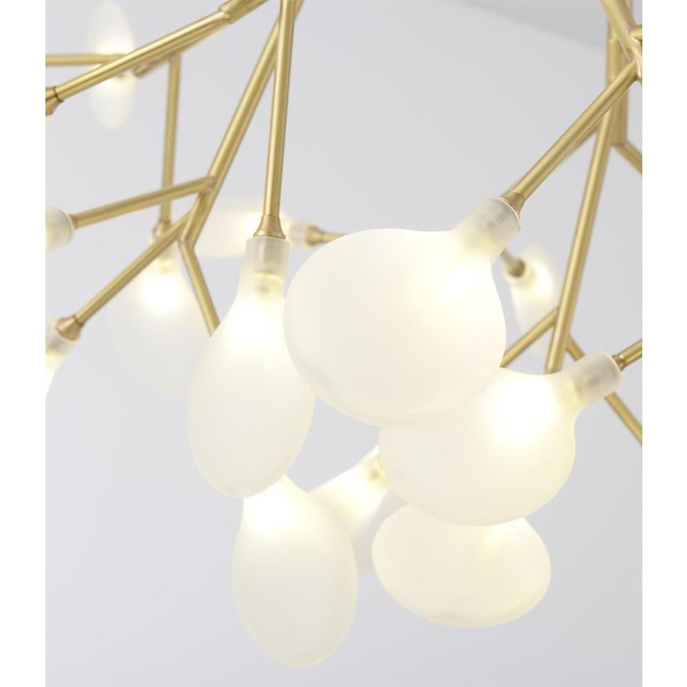 Copper and glass 45-light starburst chandelier, tenth view