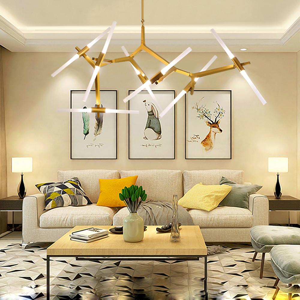 Aluminium 14-light branch sputnik chandelier, seventh product view