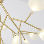 Copper and glass 45-light starburst chandelier, ninth view