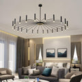 Black 24-light sputnik chandelier, main product view
